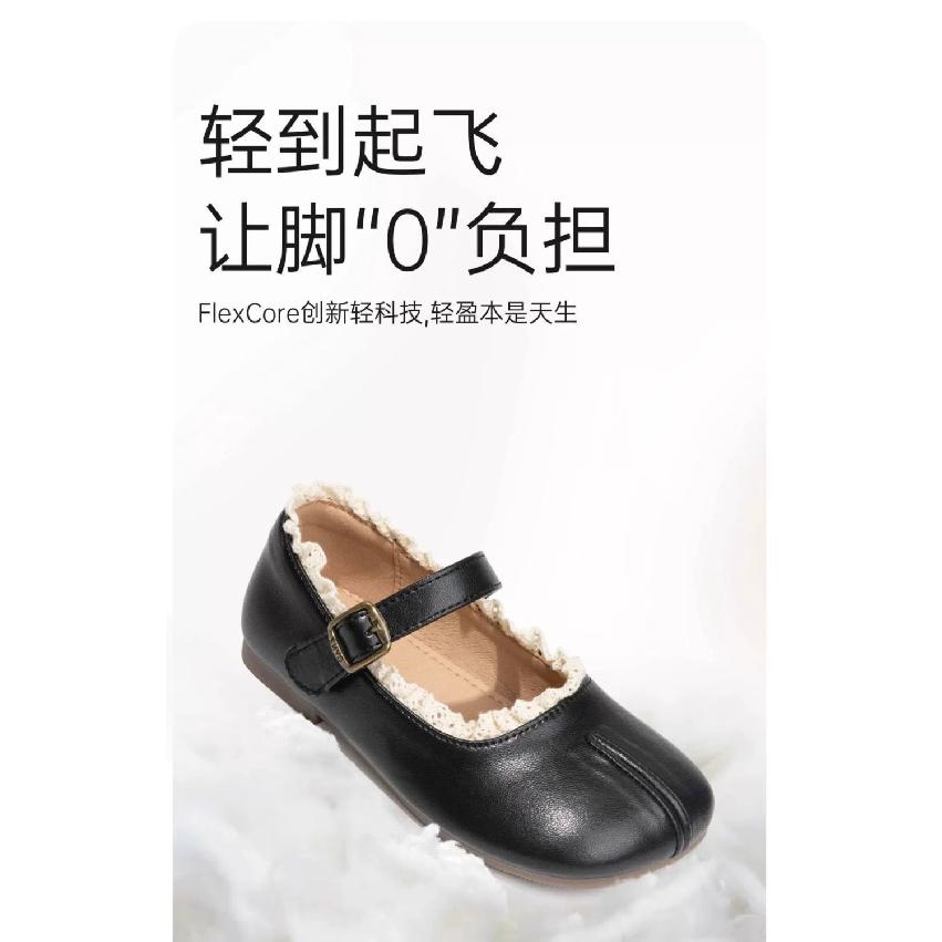 Girls' Leather Shoes Princess Style Spring and Autumn New Style Baby Girl Flats Spring and Autumn Little Girl Loafers Soft Sole