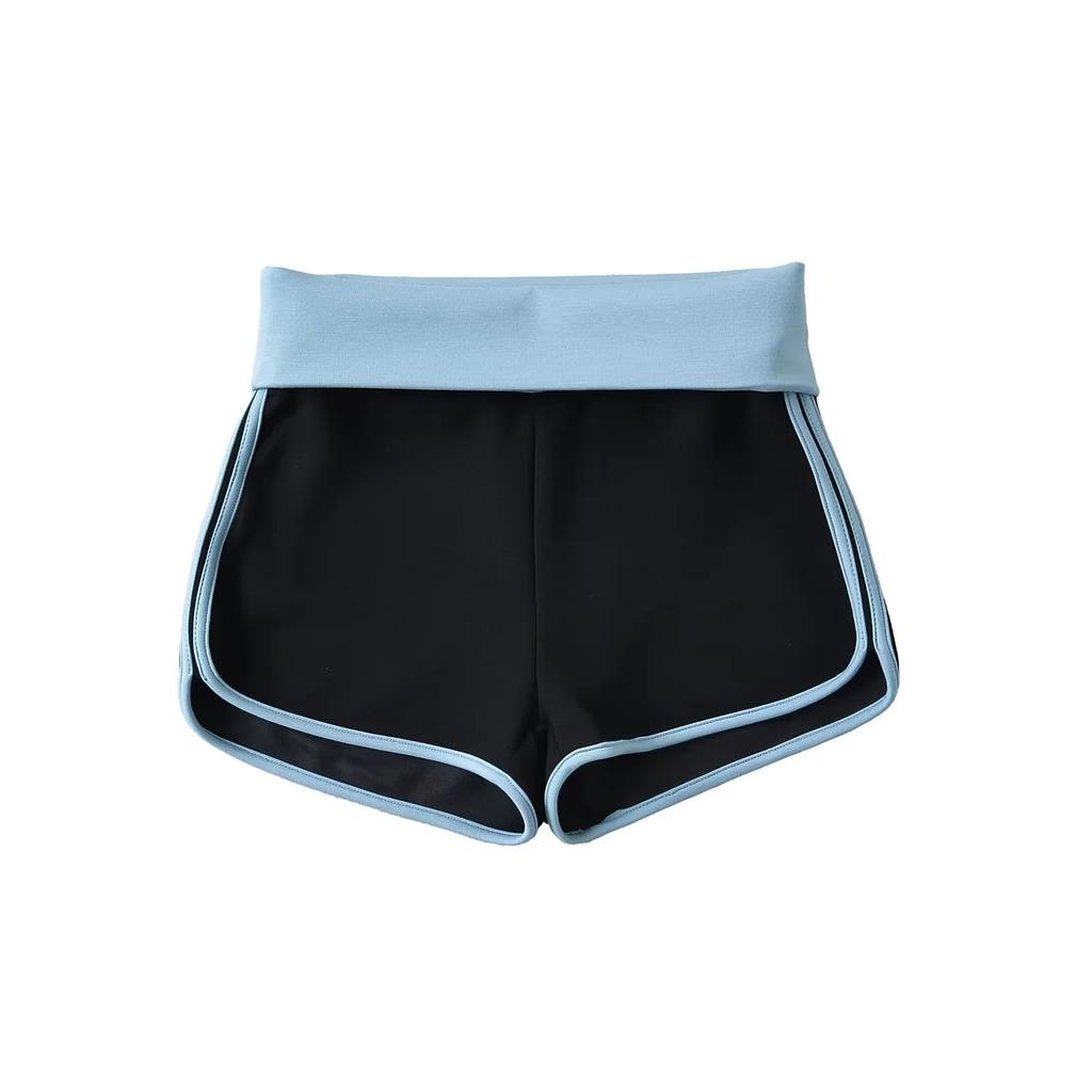 Women's High Waist Skinny Shorts Loose Fit Sporty Style Nylon Rayon Spandex Color Block Workout Yoga Running Hot Shorts