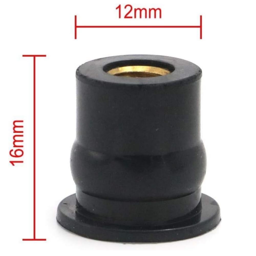 Windshield Screw Nuts 10pcs Motorcycle Windshield Welnut M6 Motorcycle Bolt Nuts Motorcycle Parts Universal