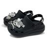 Crocs Crush Clog Black Moon Silver Rose EVA Cold Princess Fashion Trend Temperament Hole Shoes Women Black