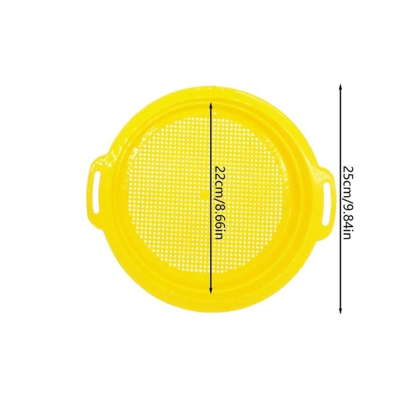 4 Pieces Durable Sand Sieves For Children Beach Play Ideal For Sand Digging And Water Game