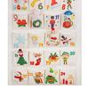 Stoff Weihnachts-Adventskalender Weihnachts-Wanddekoration Wiederverwendbare Wandbehang-Ornamente mit 24 Taschen für Feiertags-Heimdekor