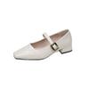 High heels women's autumn 2025 new French retro square head thick heel with temperament light mouth versatile single shoes