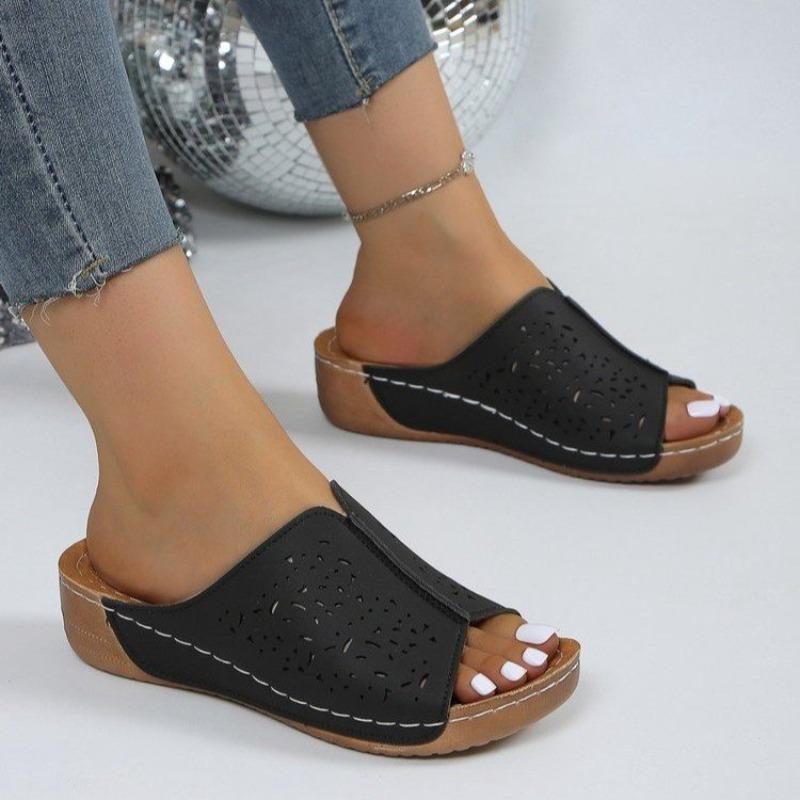 Sandals with Open Design for Breathability, Slip-on Style, Pointed Toe, High Heel Women's Shoes