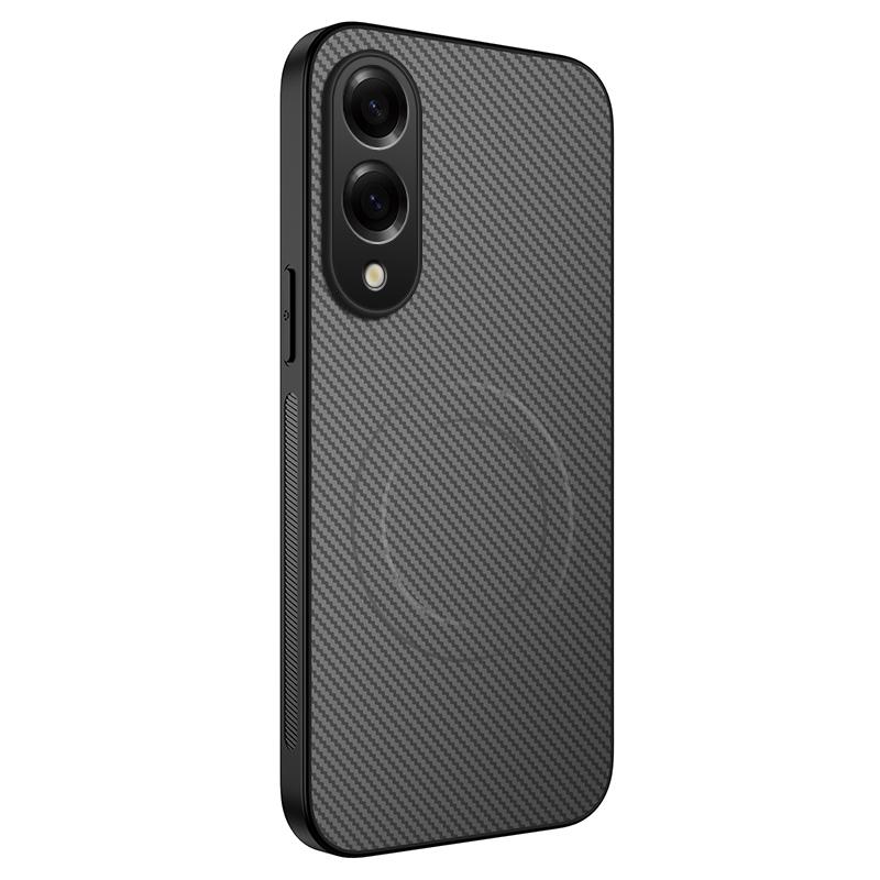 For Samsung S25 Plus Fashion Magnetic Shockproof Phone Case For Samsung Galaxy S25 Ultra S25 Edge Luxury Carbon Fiber Cover S25