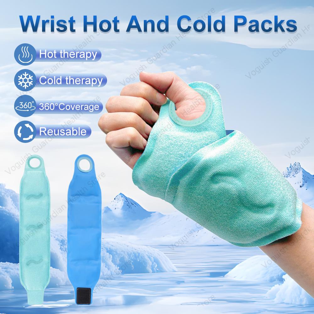 Wrist Brace Support Ice Pack Reusable Ice Glove Finger Hand Ice Pack Hot Cold Therapy Wrist Ice Pack for Swelling Relieve Pain