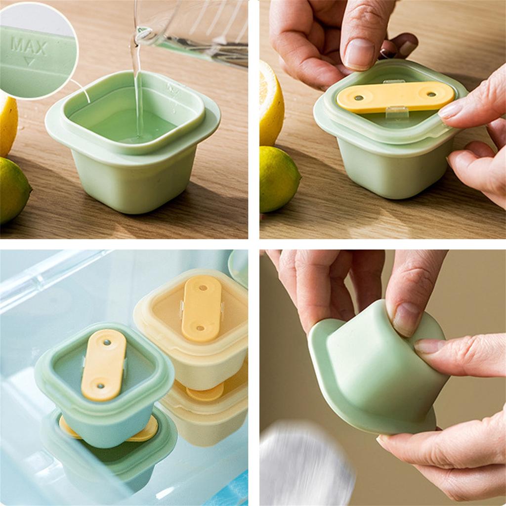 Silicone Ice Molds Reusable Tray Tray Freezing Molds , Reusable Ice Lolly Moulds For Kids