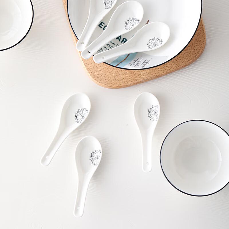Sushihouse Ceramic Dandelion Soup Spoons