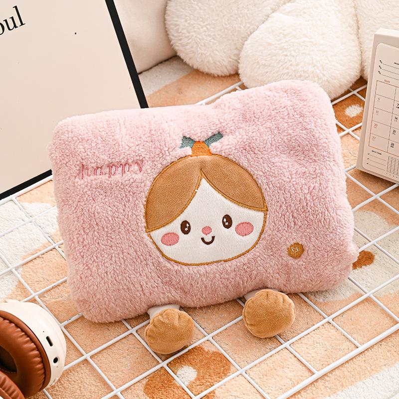 

Cartoon Rechargeable Explosion-Proof Hot Water Bottle - Detachable Hand Warmer for Girls, Bed, and Abdomen.
