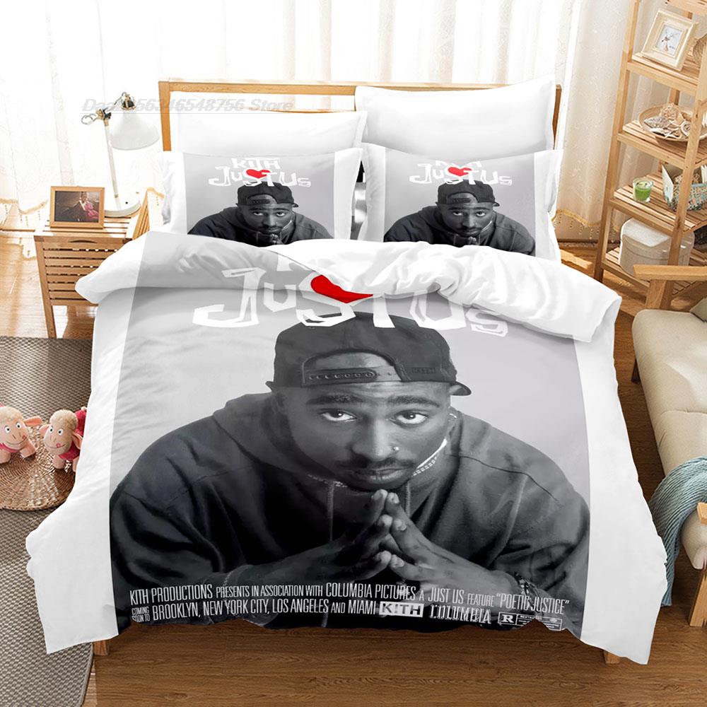 2 Pac Bedding Set Single Twin Full Queen King Size Bed Set Aldult Kid Bedroom Duvetcover Sets Tupac Amaru Shakur Bed Sheet Set
