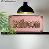 2D Flat 1pc 12''x6'' Retro "BATHROOM" Sign, Elegant Modern Wall Art for Home, Powder Room, Vanity & Farmhouse Decor,Only for Decoration