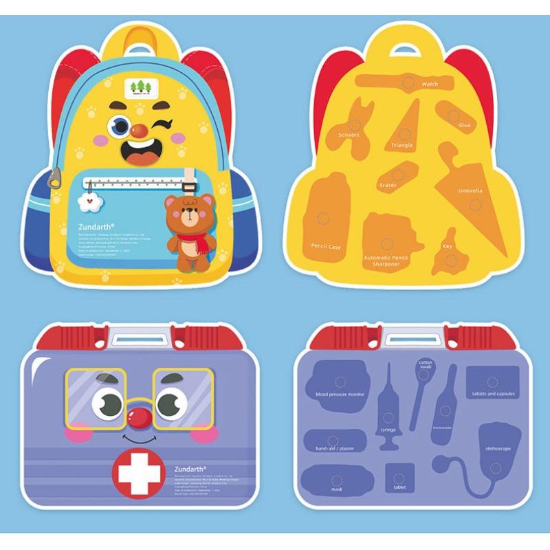 Kids Early Educational Diy Paper Cutting Matching Quiet Book Puzzle Toy For Children