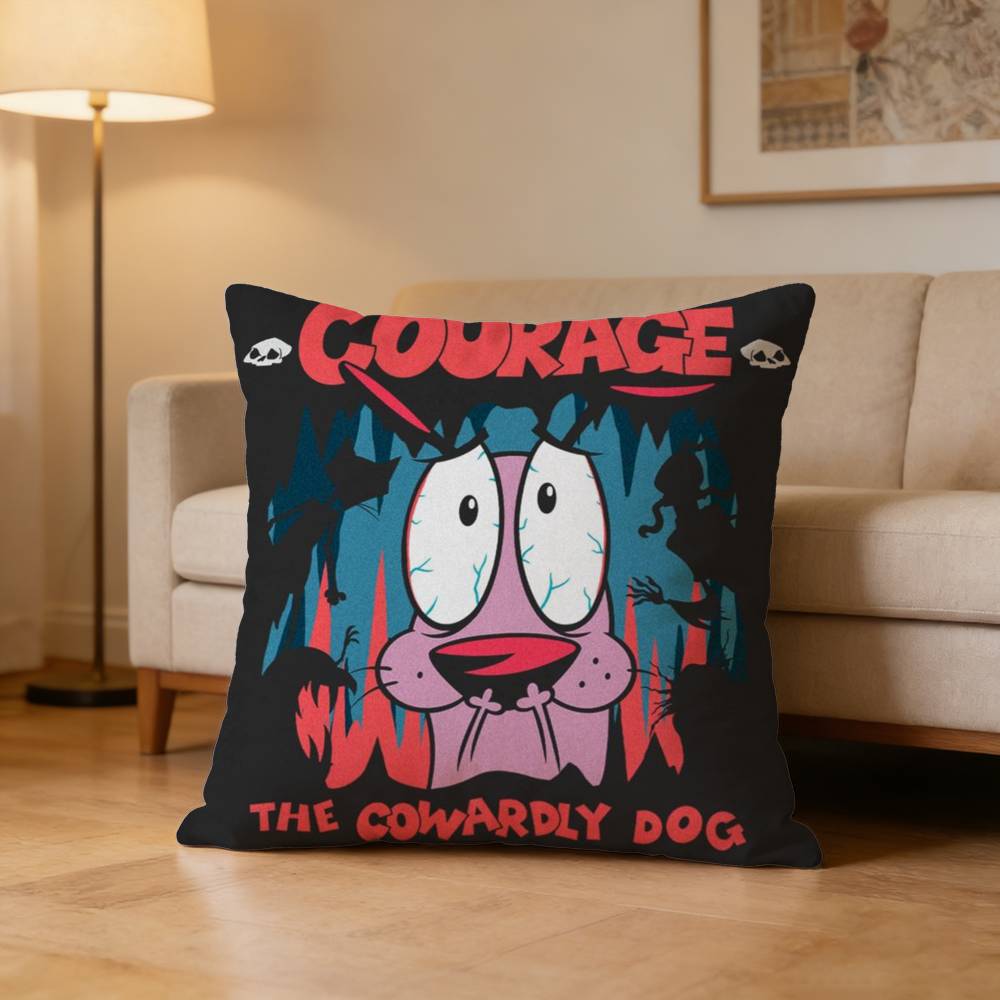 Courage The C-Cowardly Dog Pillow Case For Sofa Living Room Home Office Decor Protective Cover