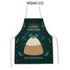 Merry Christmas Tree Socks Gift Letter Printed Cleaning Kitchen Apron Baking Cooking Antifouling Apron Sleeveless Pinafore