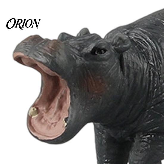 Lifelike Hippo Decoration Simulation Hippopotamus Figurine, Statue Sculpture, River Home Office Animal Decor Horse Model Educational Toy for Desk Hand