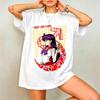 2026new American Retro Cotton Shortsleeved Tshirt With Sailor Moon Print Suitable For Both Unisex And Unisex Casual Street Style