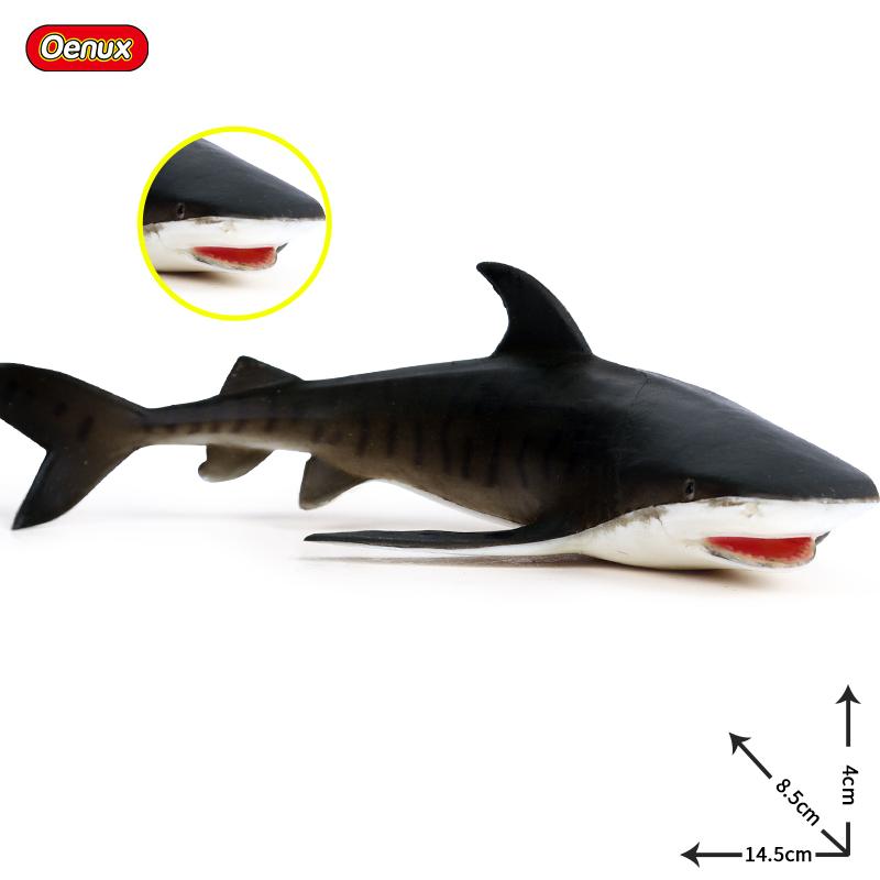Oenux Ocean Animals Action Figures Sealife Shark Whare Megalodon Model Figurines PVC Home Decoration Kid Cognitive Education Toy