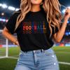 Football Retro Typography T-Shirt Colorful Football Game Day Apparel Fan Tee