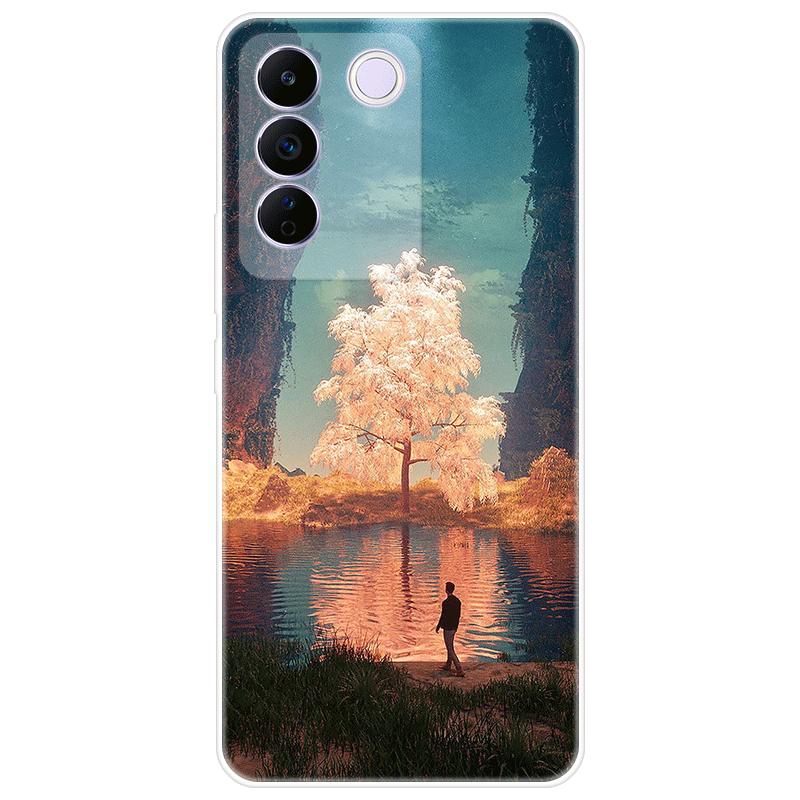 For Vivo V27e V 27e Case Soft Silicone Back Cover Cartoon Phone Case Diversification