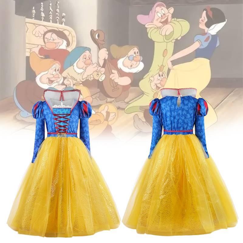 Cosplay Schneewittchen Kinder Prinzessinnenkleid Tüll-Details Puffärmel Partys