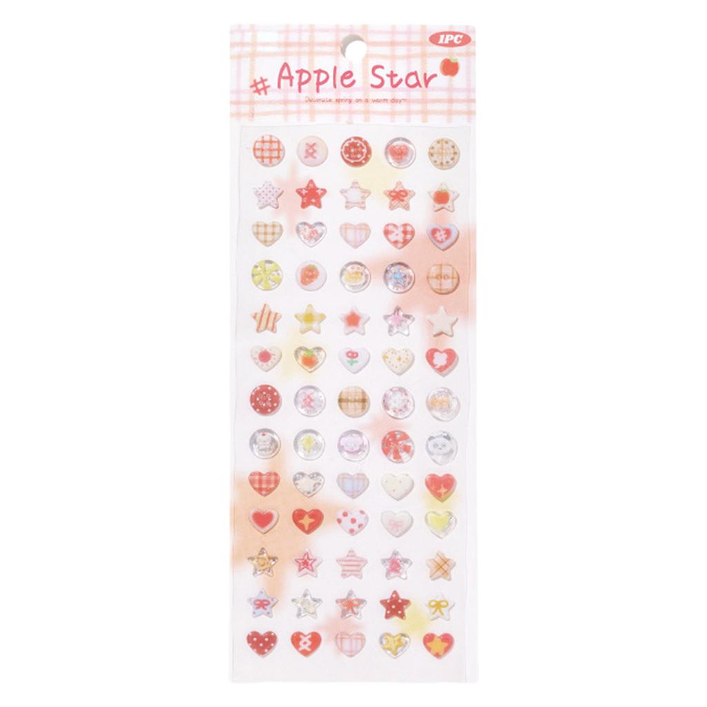 Scrapbook-Sticker Sternförmiger Sticker Epoxid-Dekorationssticker Klebeaufkleber Schreibwaren-Sticker zur Journal-Dekoration