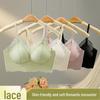 Spring/Summer Lace Seamless Push-Up Camisole Bra with Thin Straps 