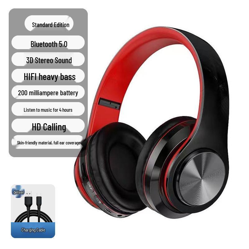 2025 Luminous Bluetooth Over-Ear Headphones with Heavy Bass and Large Earcups for Boys