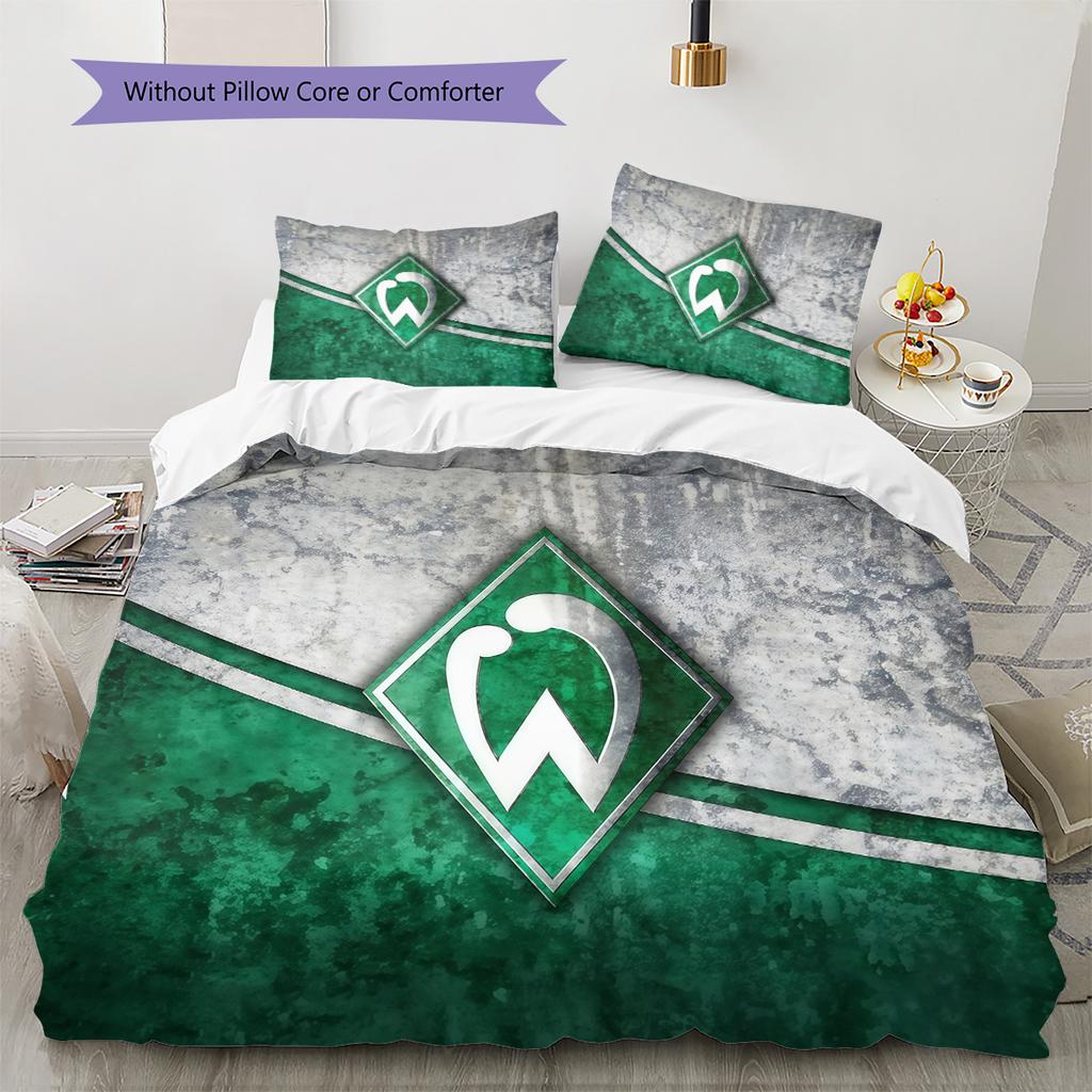 Sportverein Werder Bremen Pattern Bedding Quilt Set Home Decoration Gift (1 * duvet cover + 2 * pillowcase without core)