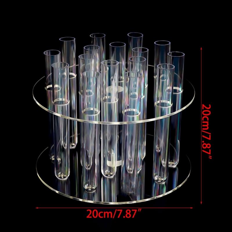 1Set Round Flower Vase Acrylic Plant Organization Holder Household for School Office Bedroom Decoration Present