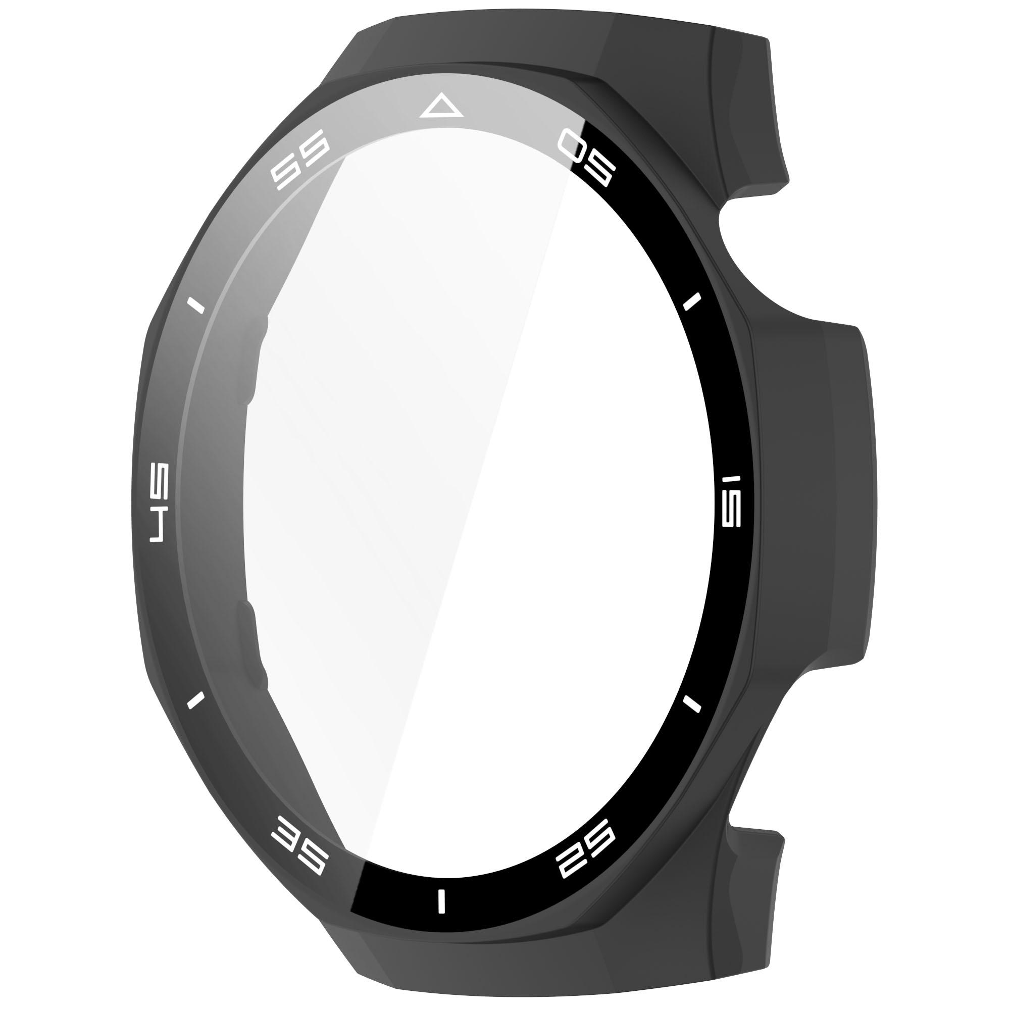 

Полный защитный чехол для Huawei Watch GT 5 pro 46 мм, чехол-защитная пленка для экрана GT5 pro 46 мм, крышка, ПК 2в1, корпус+закаленное стекло For GT 5 pro 46mm чёрный