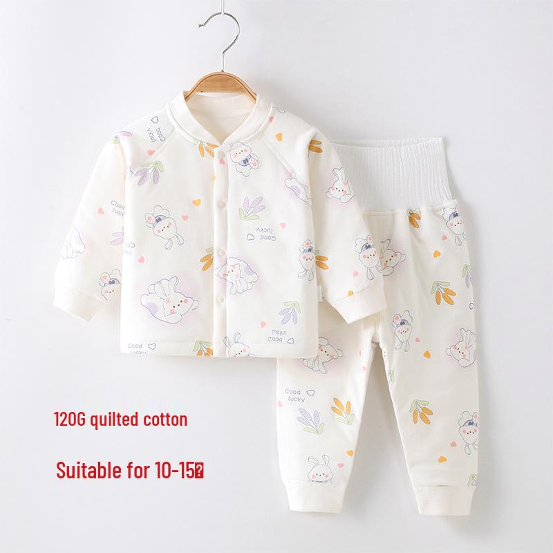 Thickened Quilted Baby Autumn/Winter Underwear Set - Warm, Class A Children's Clothes & Trousers, 120g