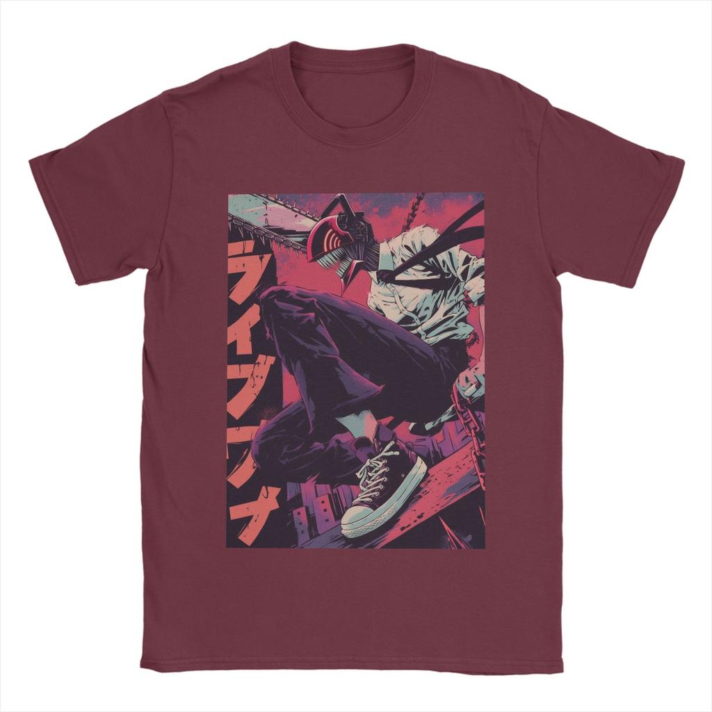 Men Anime Chainsaw Man T Shirts Kobeni Manga Denji Power Reze Cotton Clothing Short Sleeve T Shirt O Neck Casual Tee Shirt
