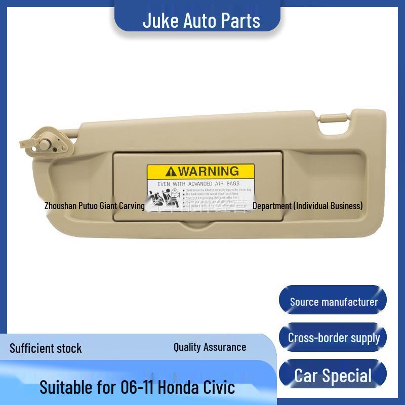 Beige Sun Visor for Left Side (2006-2011 Honda Civic, Model 83280-SNA-A01ZA)