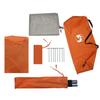 Dome Camping Tent for 2 Persons Gray and Orange Waterproof