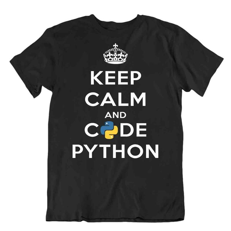 Keep Kalm And Code Python Tee Funny Computer Joke T Shirt
