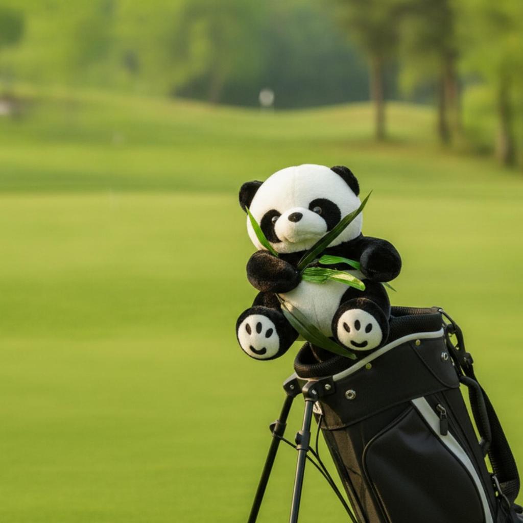 Süßes Panda Golfschlägerhaube Weich mit Schützender Socke Sicher