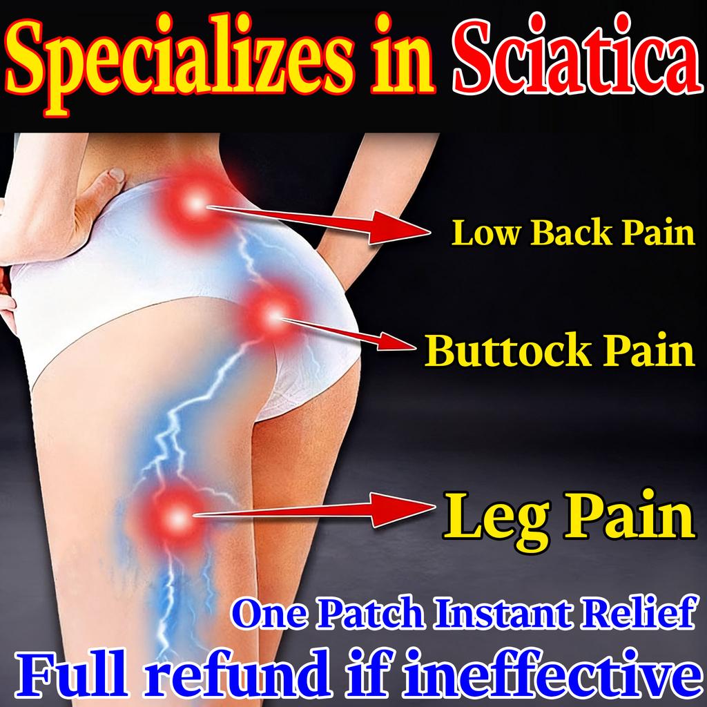 Herbal Sciatica Relief Patch - Hypoallergenic Soothes Thigh & Calf Ache No Rebound