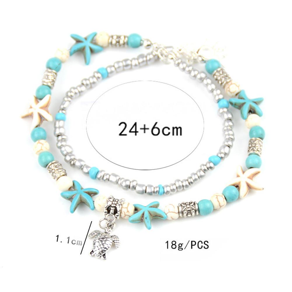 1pcs Women Elegant Starfish Turquoise Fashion Foot Chain Beach Delicate Foot Anklet