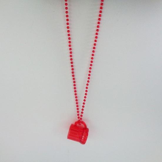 Kieliszki do shotów imprezowe z kolorowymi naszyjnikami z koralików Wygodny design do noszenia bez użycia rąk Plastikowe kubki Wielokrotnego użytku Festiwale Imprezy przy basenie Akcesoria ślubne