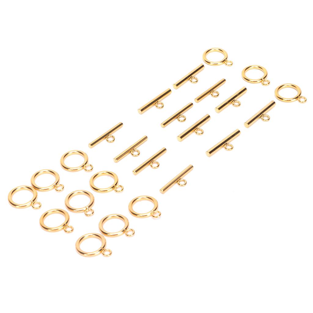 DIY Necklace Bracelet Jewelry Making Stainless Steel Toggle Clasps Bar Set Toggle Connectors Gold