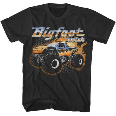 Bigfoot Truck Mit Flammen T-Shirt