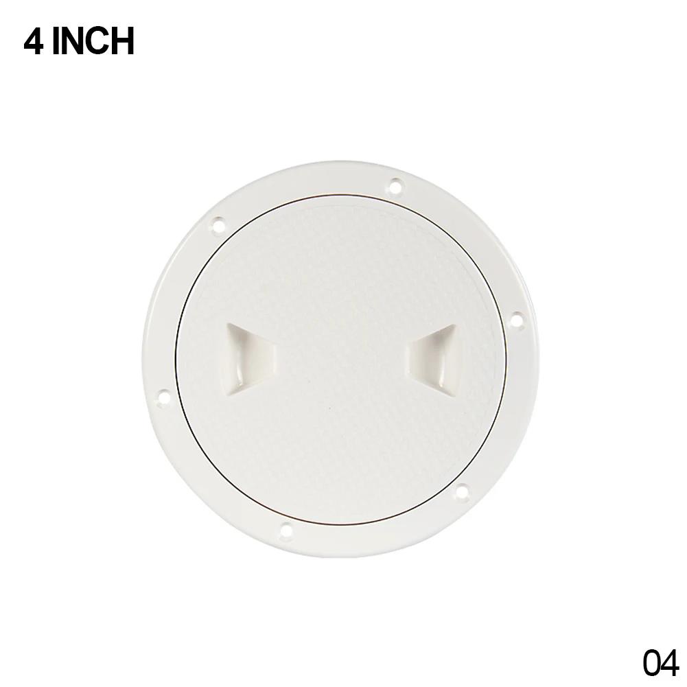 ABS Round Deck Inspection Access Hatch Cover Plastic White Black Boat Screw Out Deck Inspection Plate For Yacht Marine 4/6/8inch 3