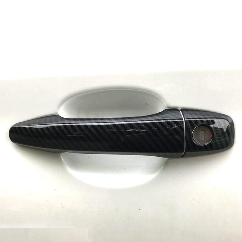 Car Decoration Carbon Fiber Door Handle Cover Trim For Citroen C4 MK1 Pallas Triomphe Quatre 2005-2009 Car Accessories Stickers