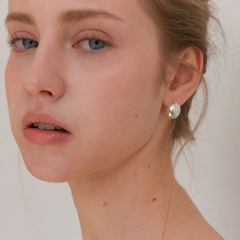 OVLA OVAL STUD EARRING_M JE021