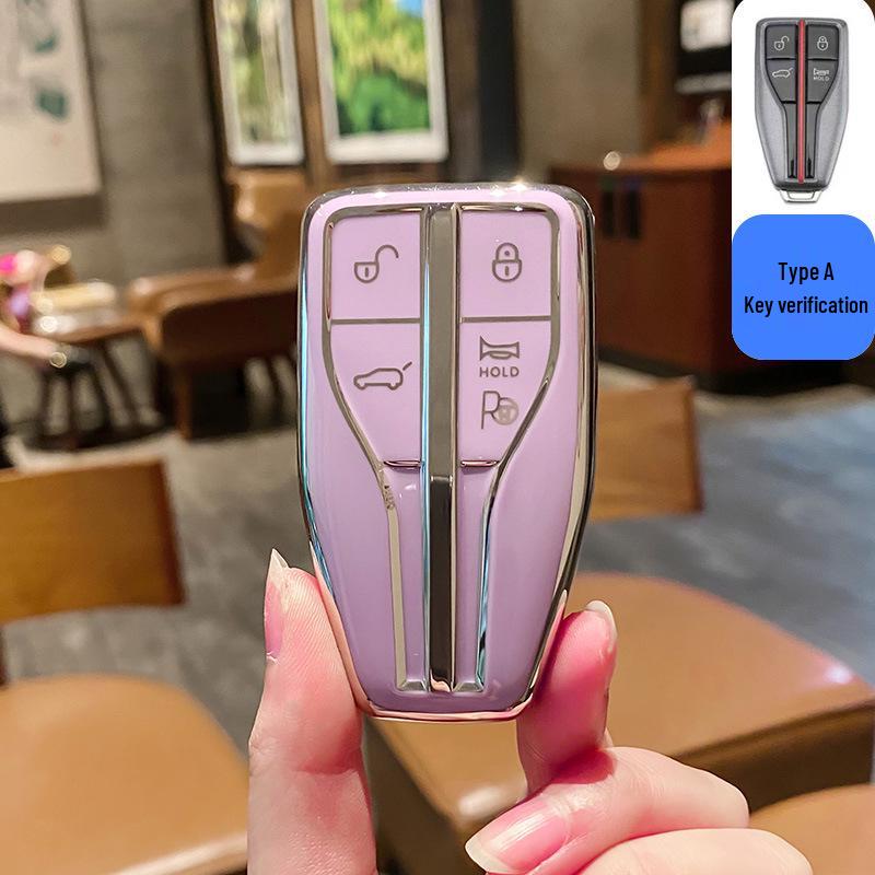 Hongqi HS5/HS7/H5/H9/E-HS9 Key Case with Buckle & Cute Pendant