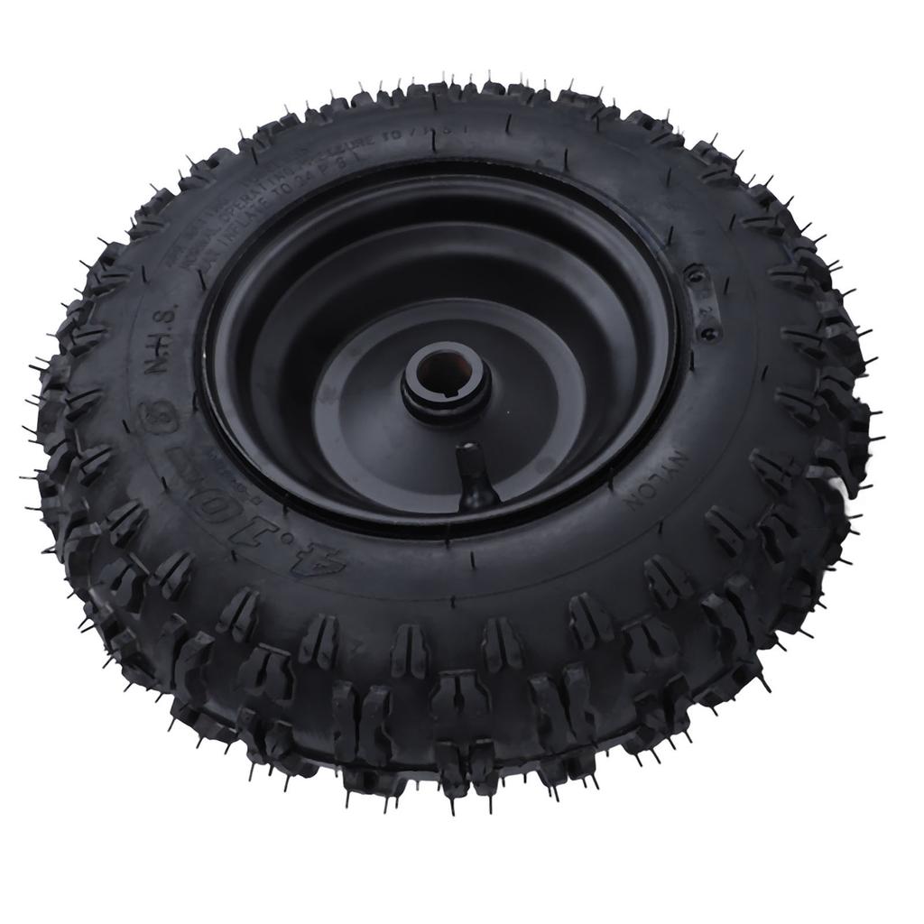 4.10‑6 Rear Wheel Tire with Anti Slip Surface Heavy Duty Rubber 19mm Bearing Bore for ATV Quad Mini Bike