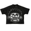 Streetwear Graphic Tee Black Men Vintage Hip Hop Punk T-Shirt Grunge Y2K Aesthet