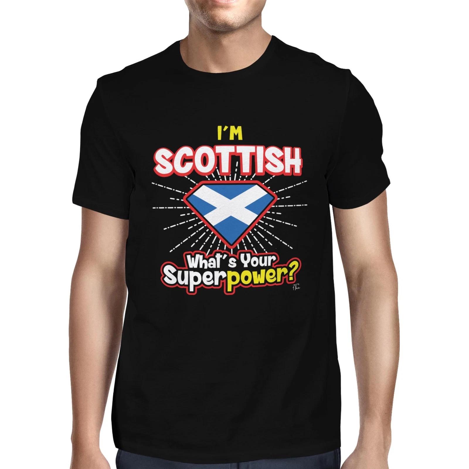 1Tee Mens I m Scottish What s Your Superpower T-Shirt L