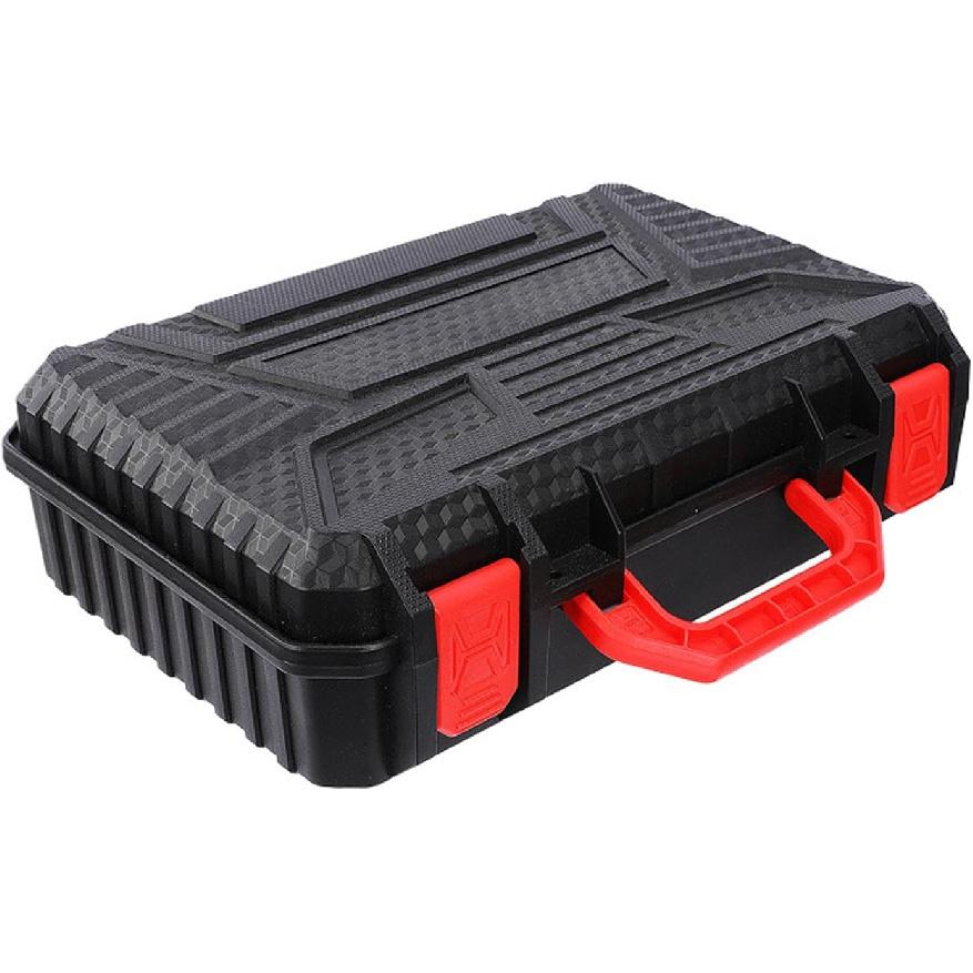 Tool Box Black Multifunction Wear Resistant Tool Storage Hardware Organizer for Hardware Power Tools Electronics, 37.1cmx26.2cmx10.7cm