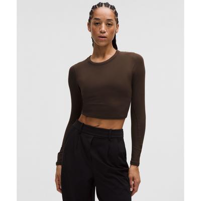 Lullulemon Hold Tight Straight Hem Crop Long Sleeve Shirt Walc